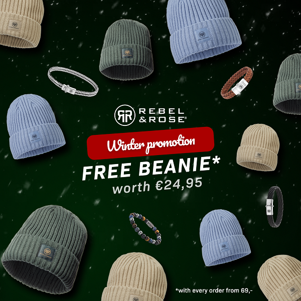 If you supplement your order up to 69 euros, you can choose a free beanie.
